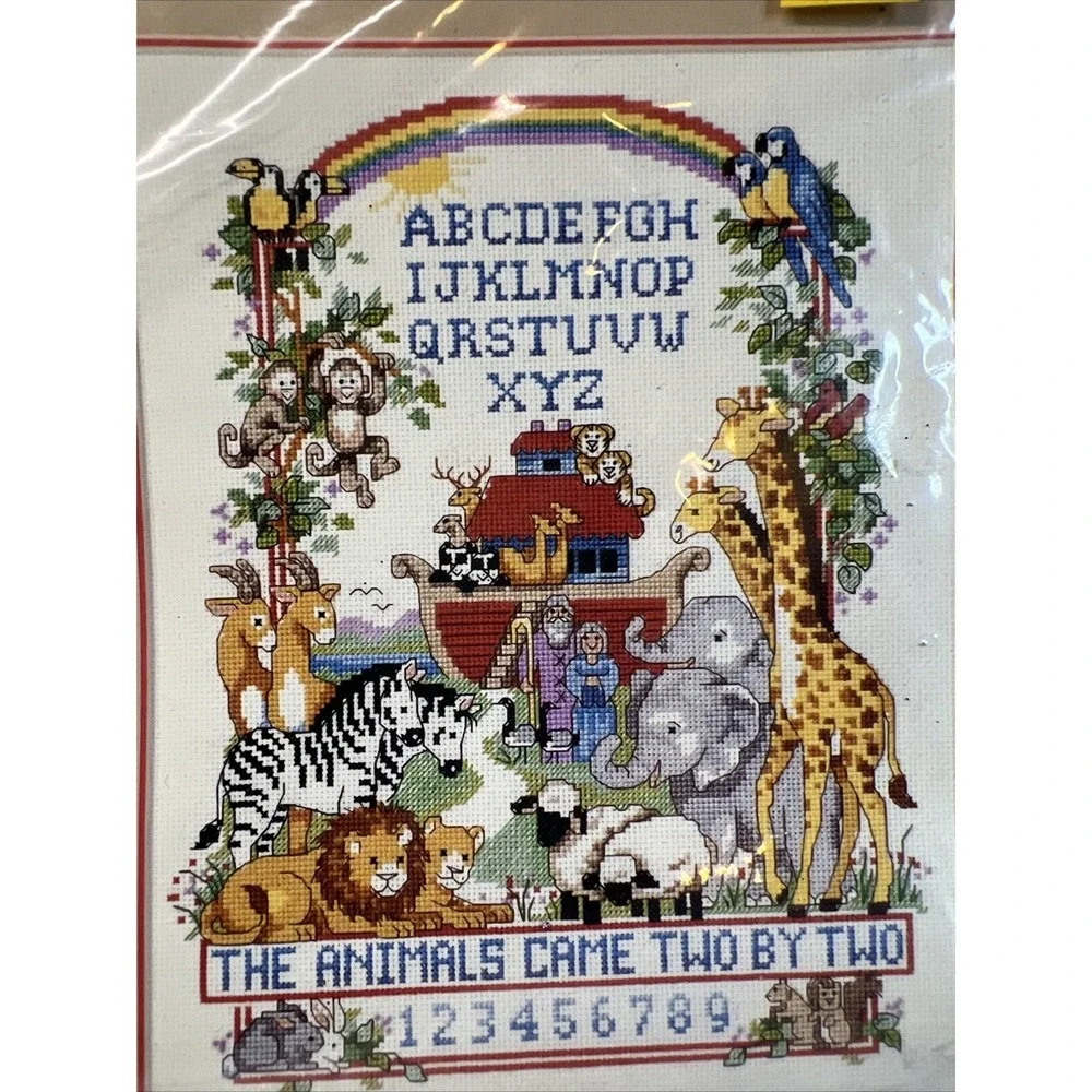 Dimensions Counted Crosstitch The Animals Came Two By Two Sampler Crosstitch Kit
